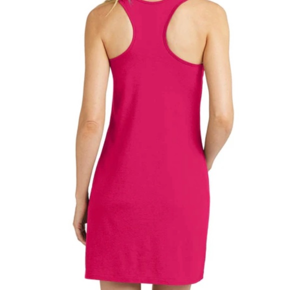 Express Hot Pink Razorback Ribbed Dress - Picture 2 of 5